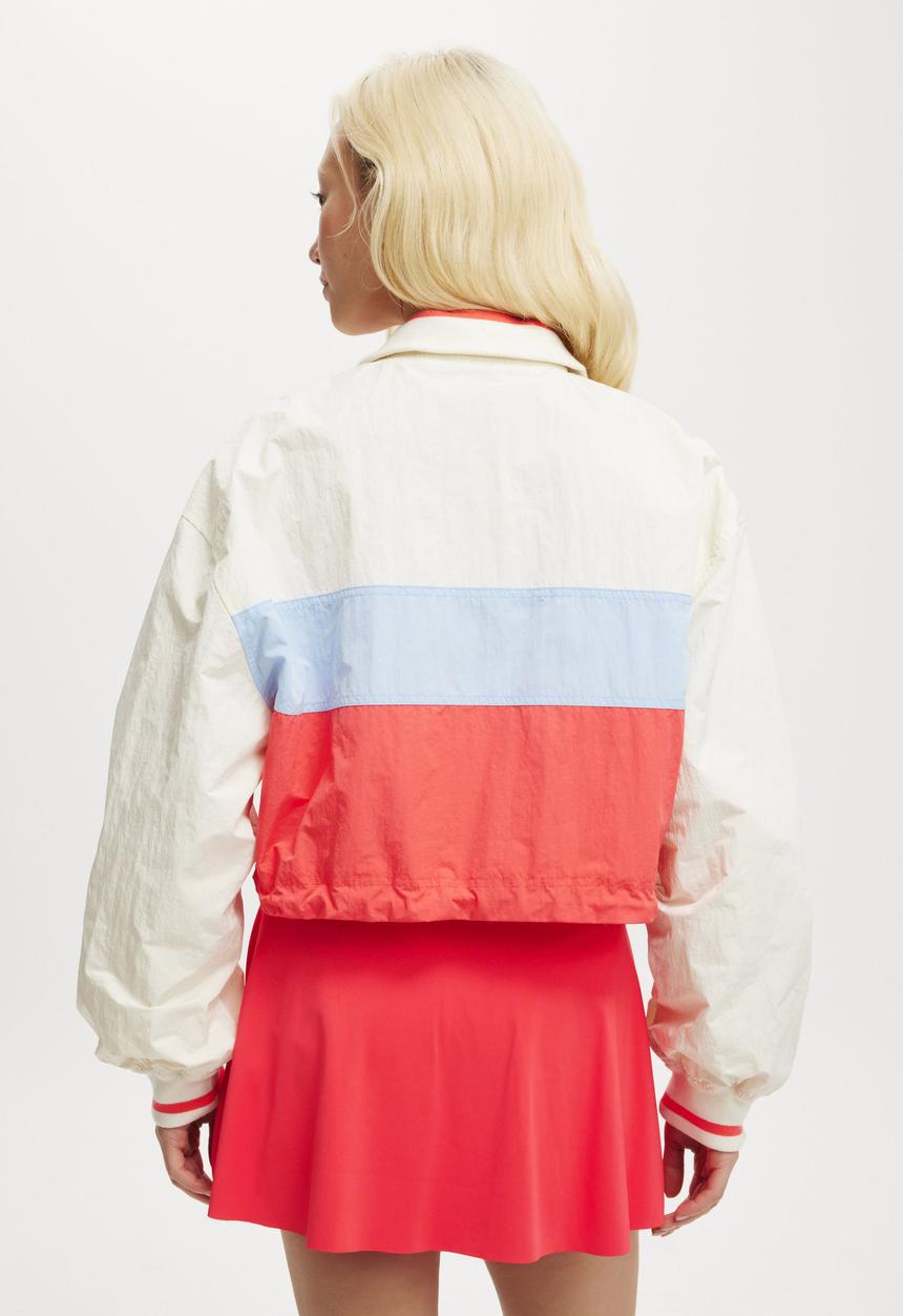 Cotton On - Training Anorak - Coconut Milk & Frenchie Red