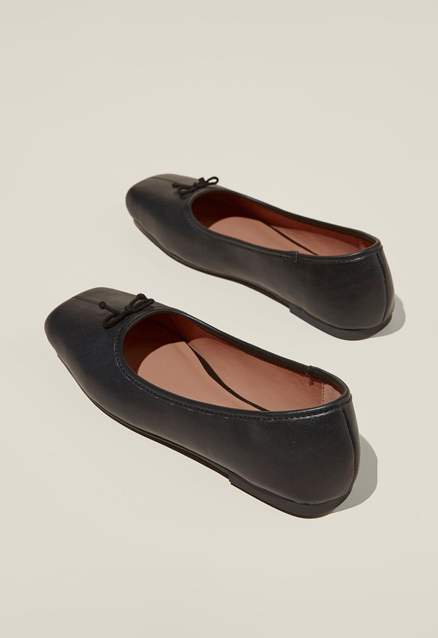 Cotton On - Ziggy ballet - black smooth