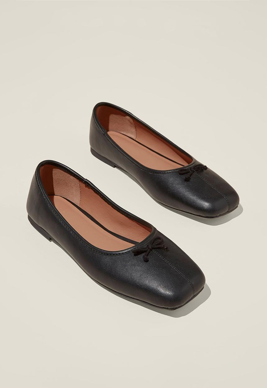 Cotton On - Ziggy ballet - black smooth