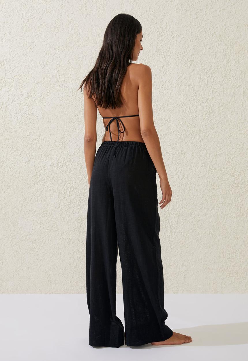 Cotton On - Relaxed Pocket Beach Pant - Black