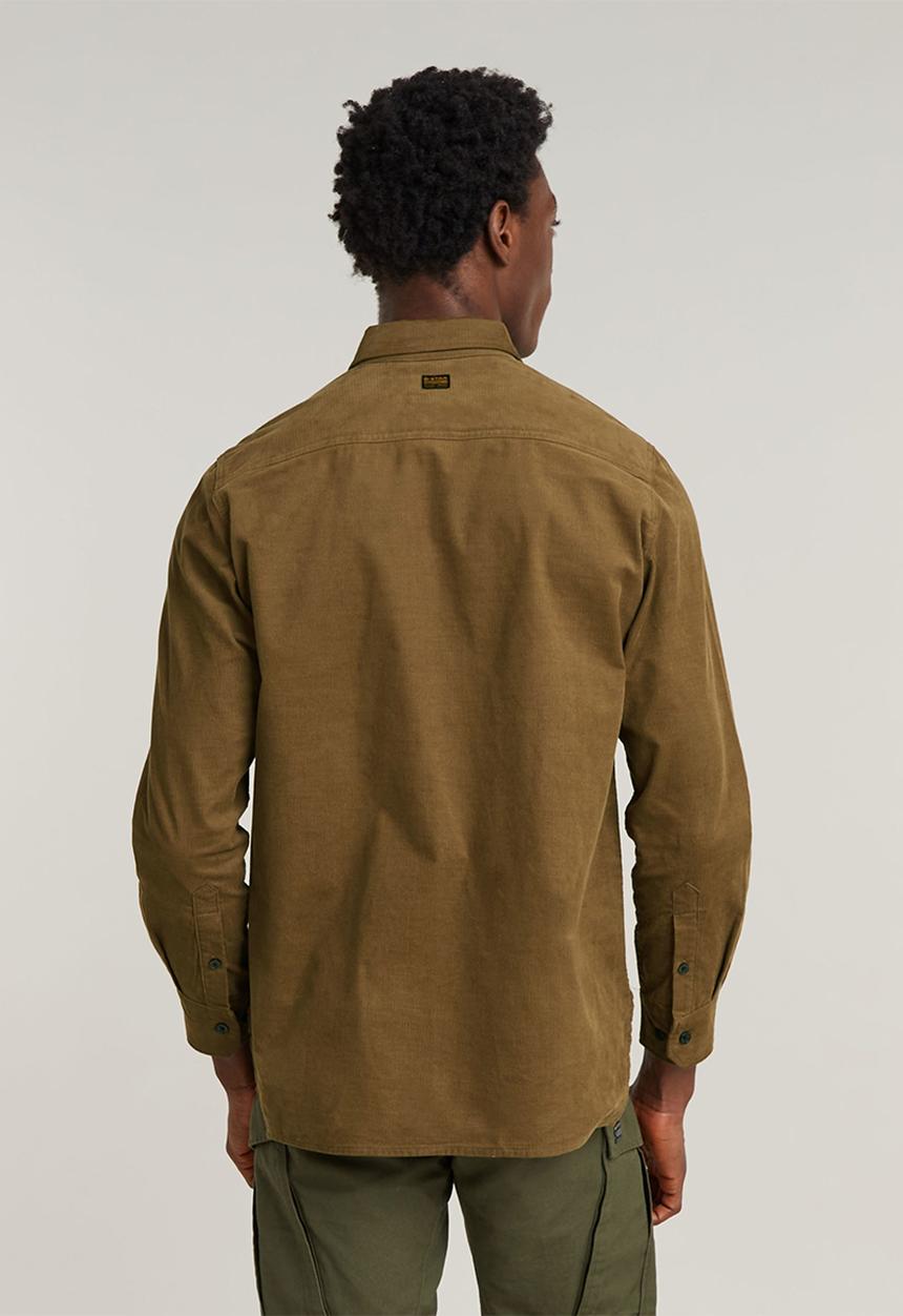 G-STAR - Clean Regular Shirt long sleeve - kangaroo