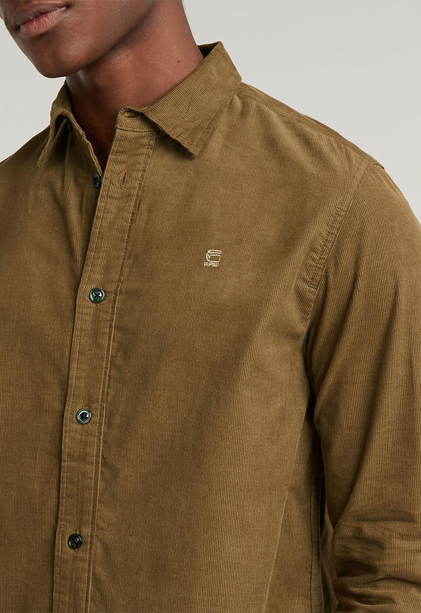 G-STAR - Clean Regular Shirt long sleeve - kangaroo