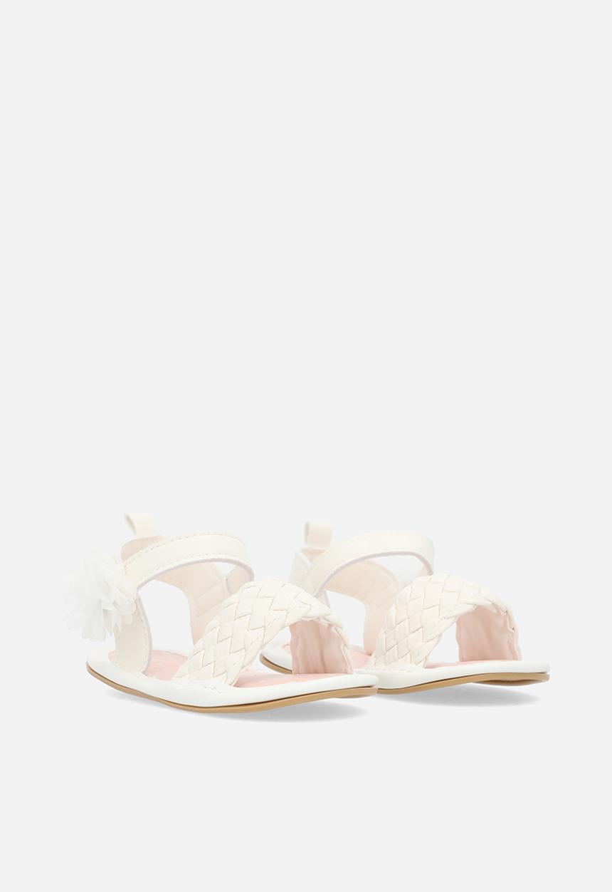 Pop Candy - Braided sandals-white