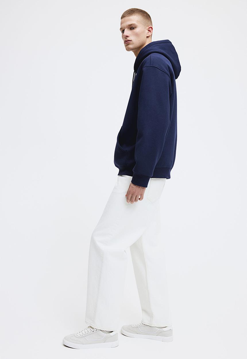 H&M - Loose fit hoodie - navy blue 
