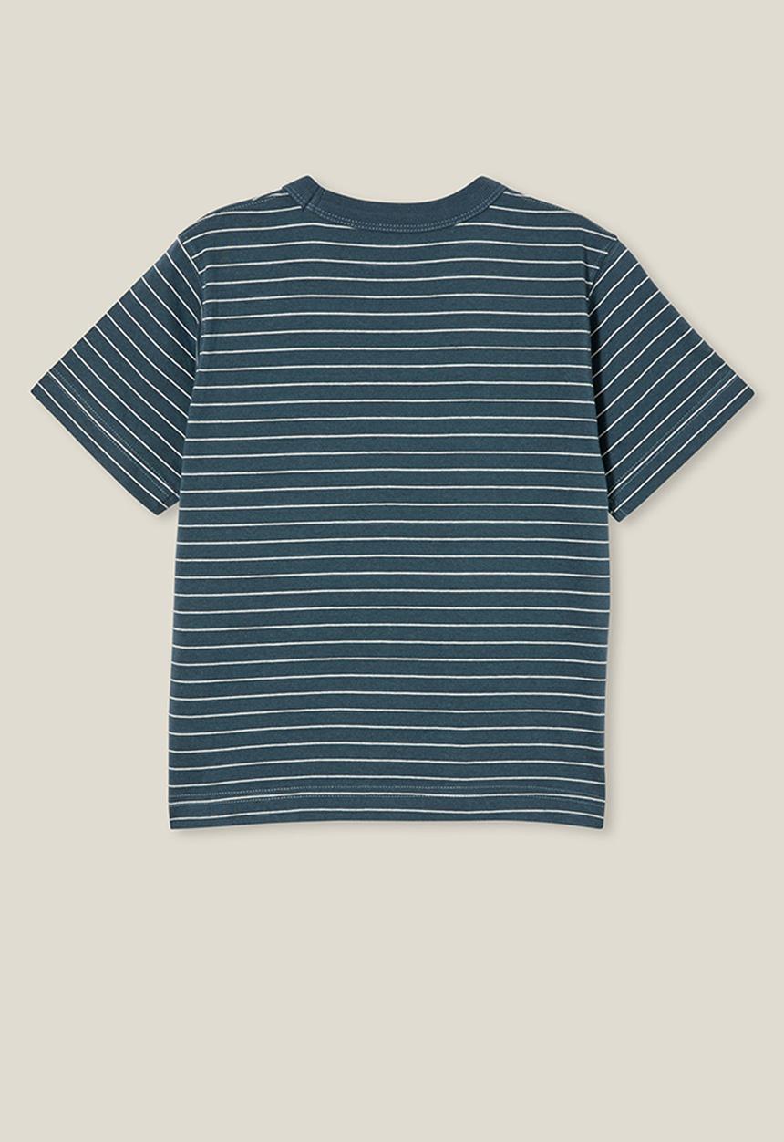 Cotton On - The essential short sleeve tee - stargazer/vanilla stripe