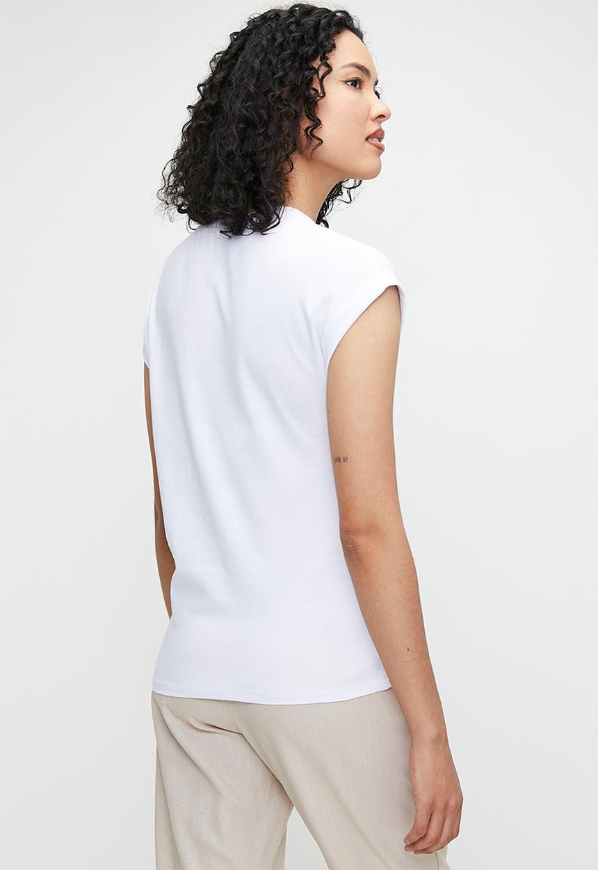 edit - Embroidered tee - white