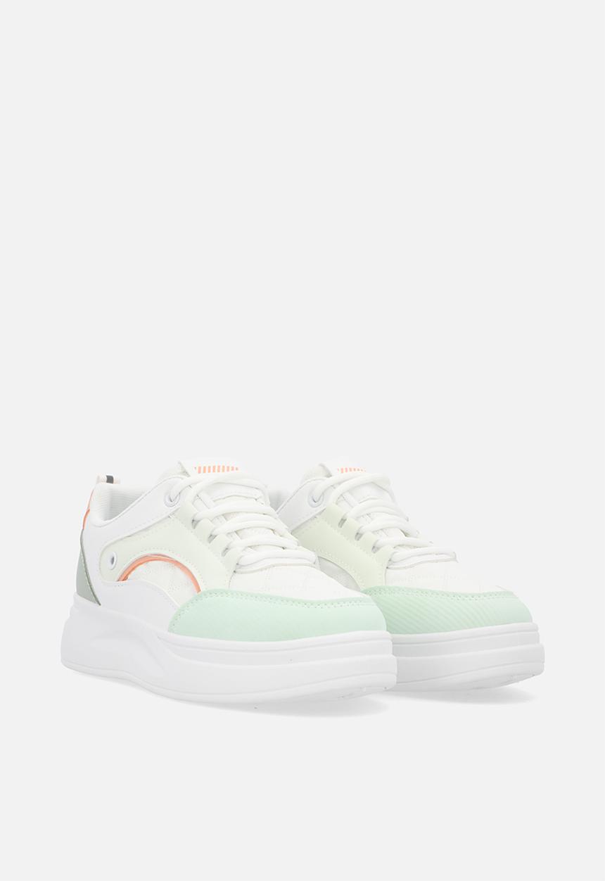 Pop Candy - Lace up sneakers-light blue & white