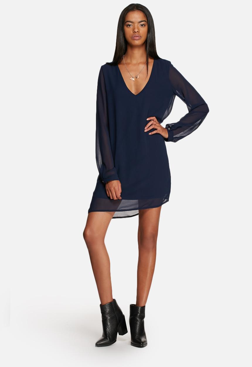 dailyfriday - Chiffon Long Sleeve Dress