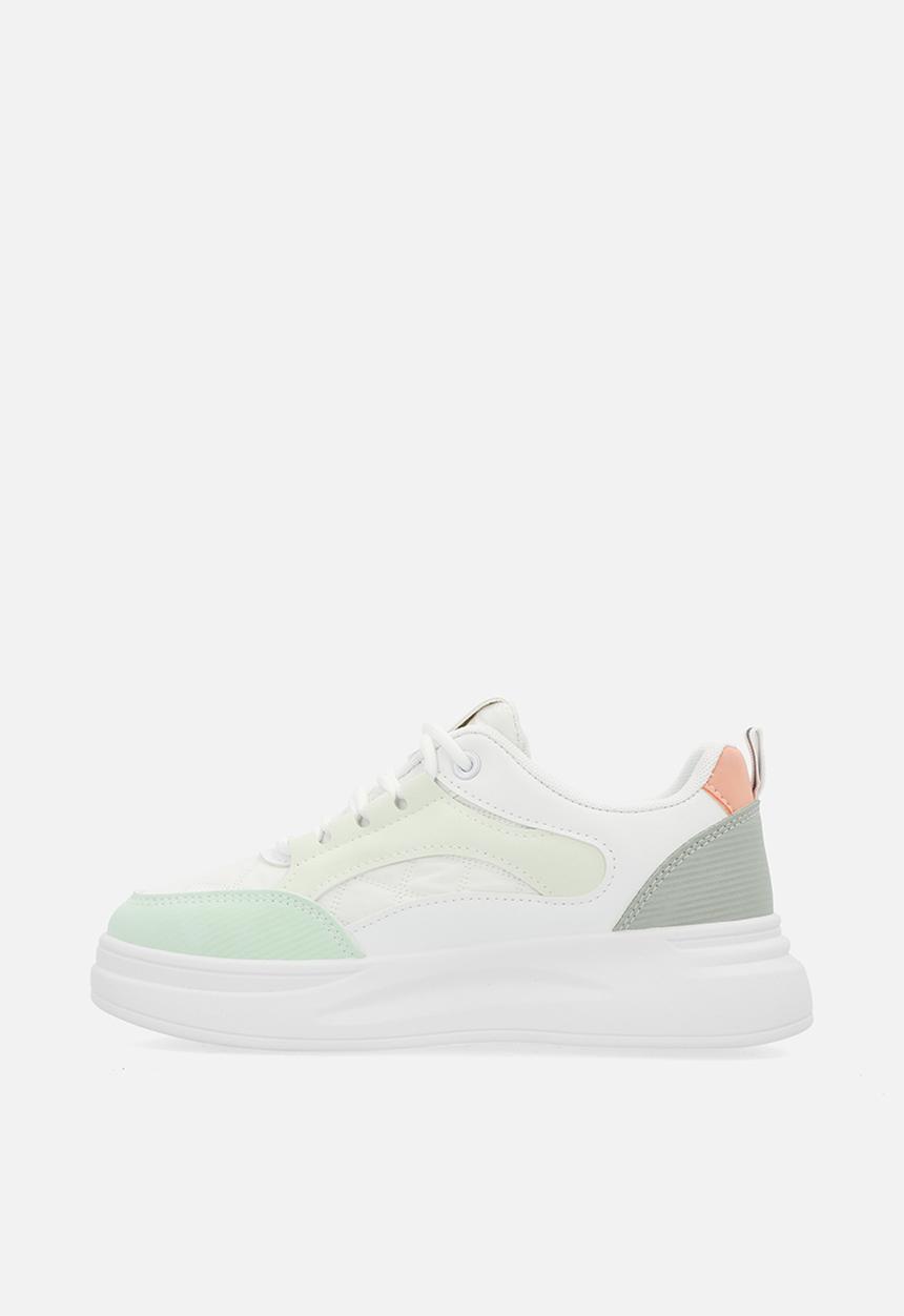 Pop Candy - Lace up sneakers-light blue & white