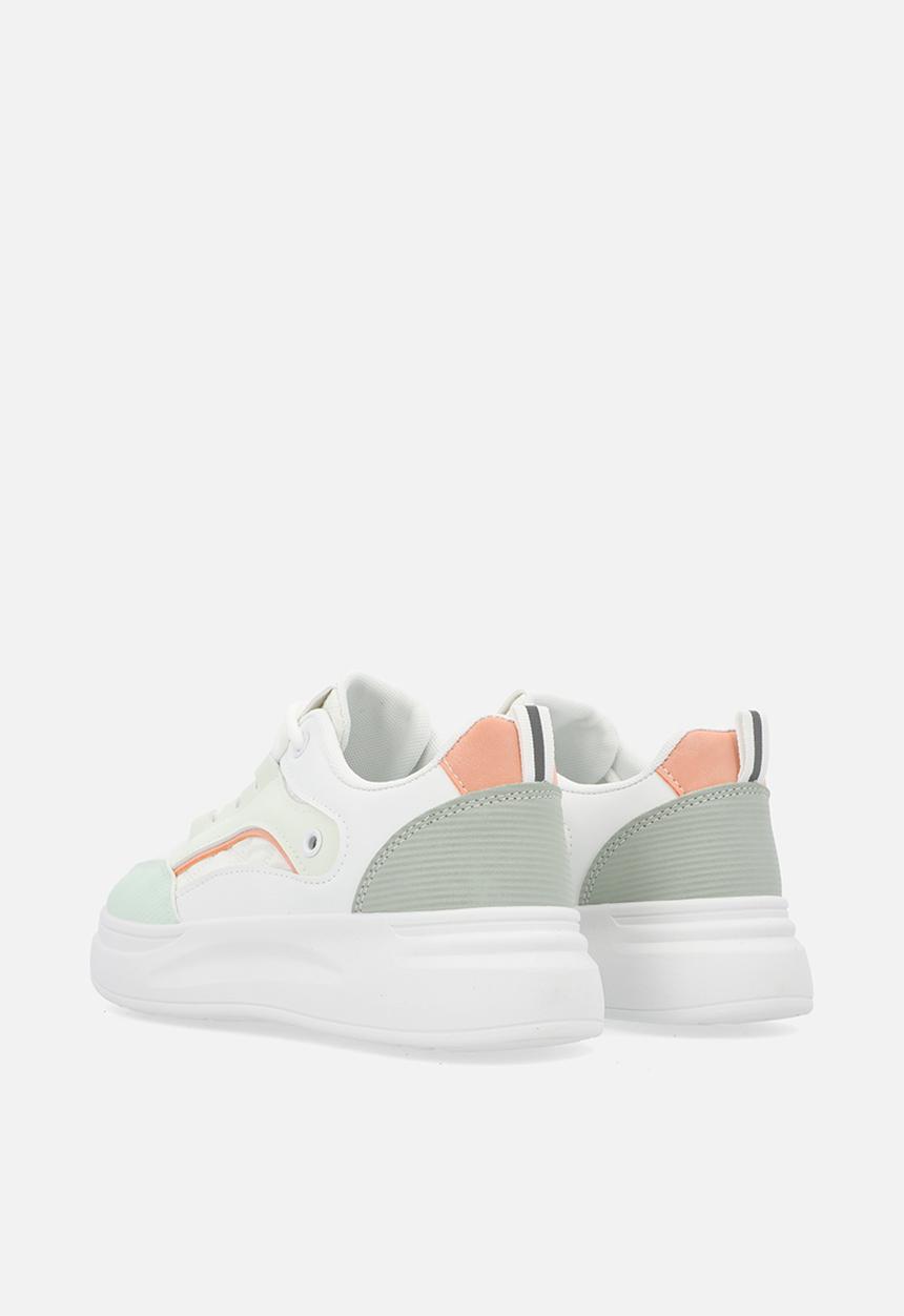 Pop Candy - Lace up sneakers-light blue & white