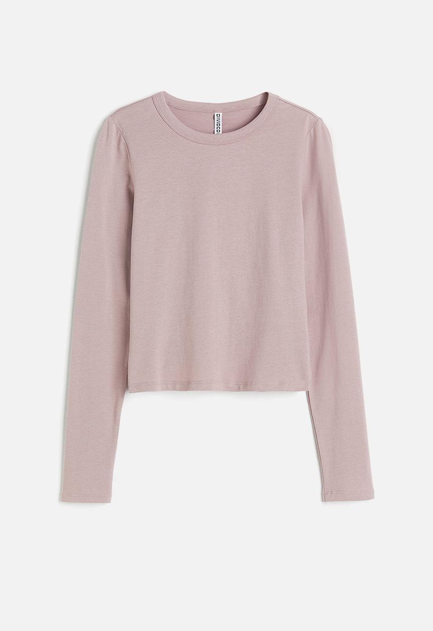 H&M - Long-sleeved top - dusty pink marl
