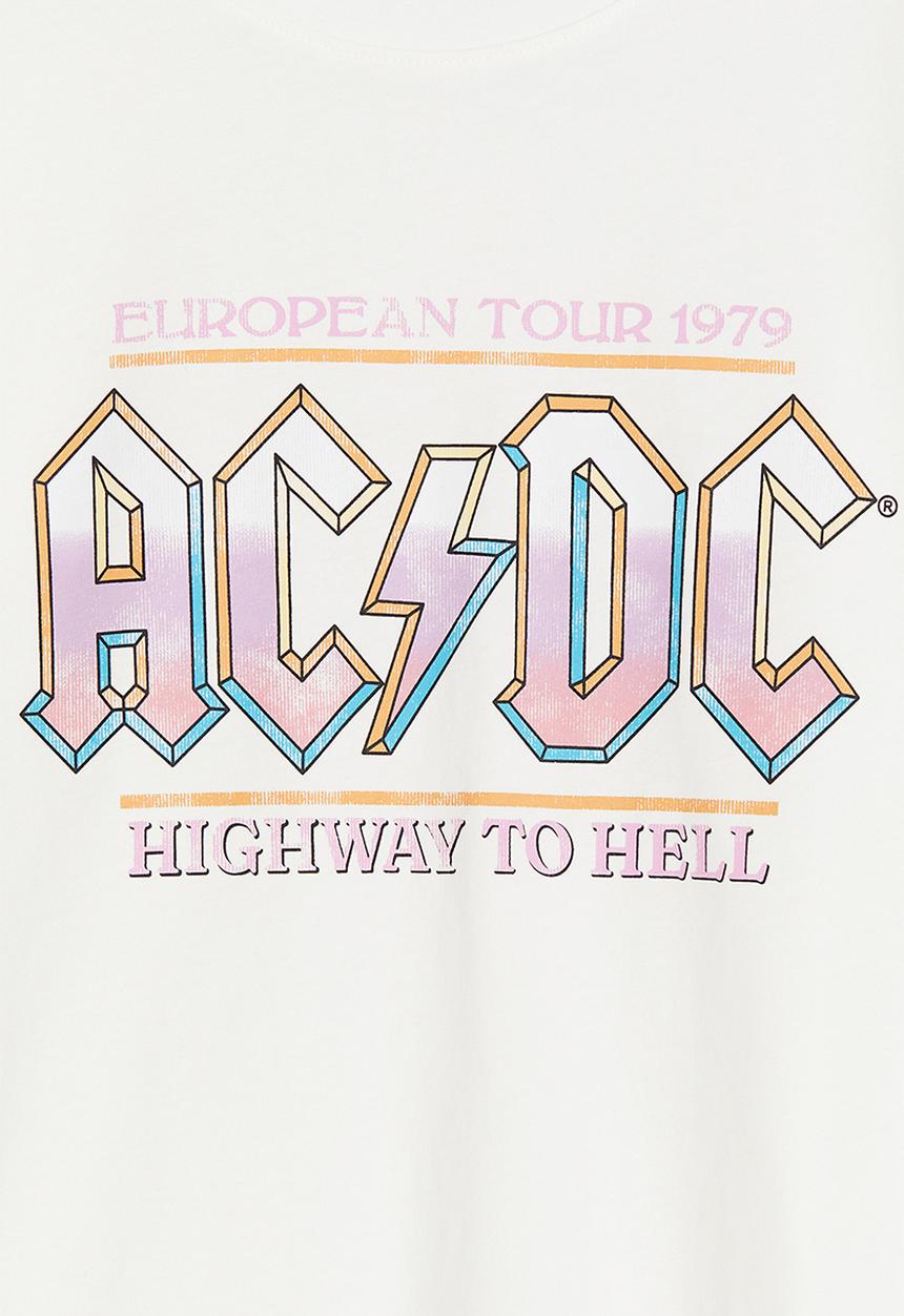 H&M - T-shirt with a motif - white ac/dc