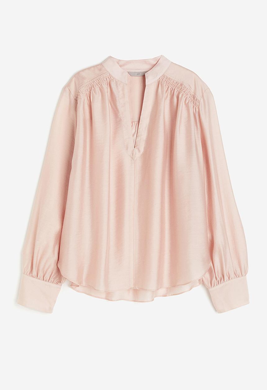 H&M - Lyocell popover blouse - powder pink