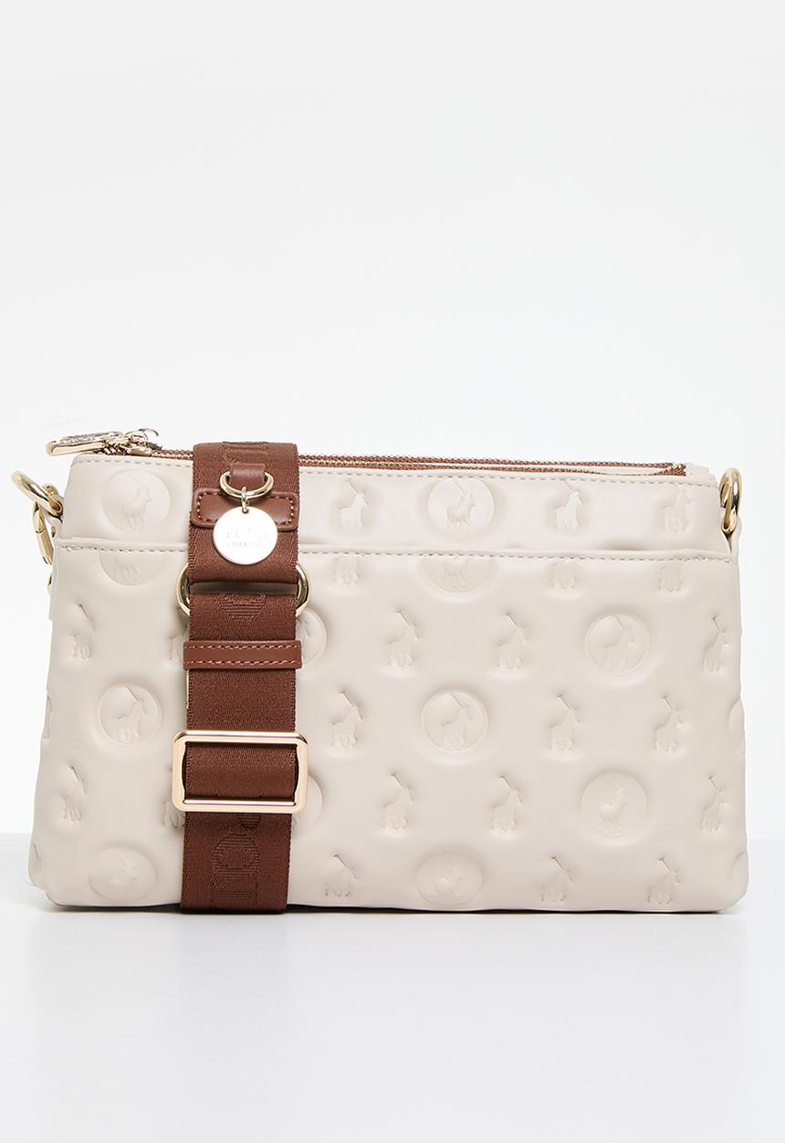 POLO - Luna double zip sling bag - ecru