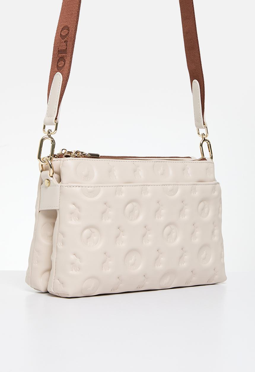POLO - Luna double zip sling bag - ecru