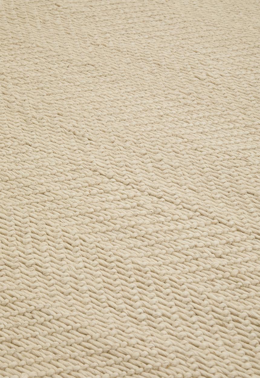 Handwoven Textured Wool Blend Rug