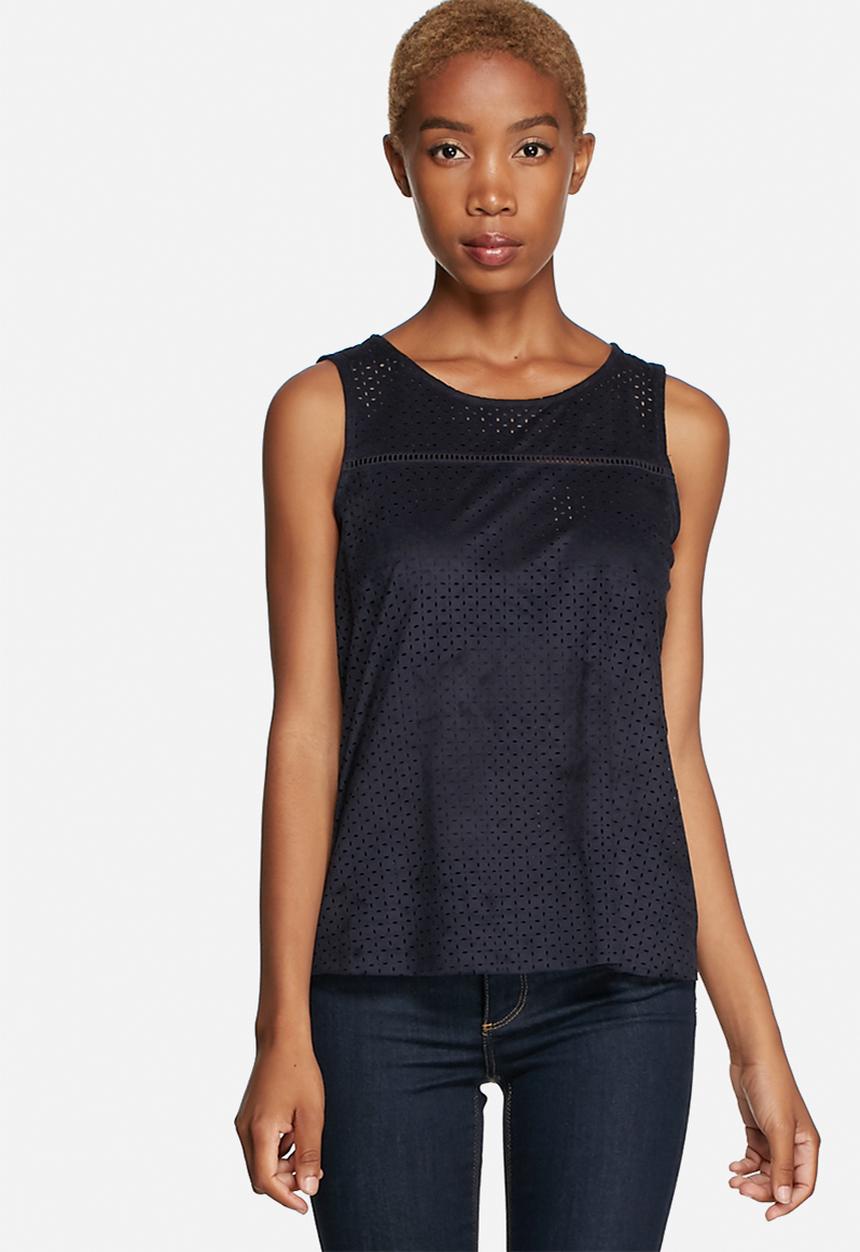 ONLY - Macy Faux Suede Lazercut Top