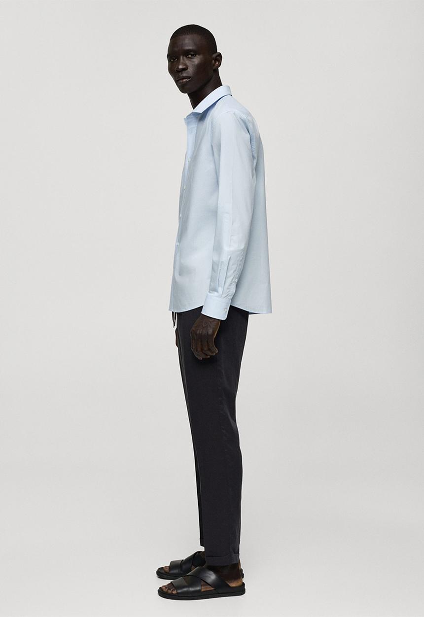 MANGO - Shirt como - sky-blue