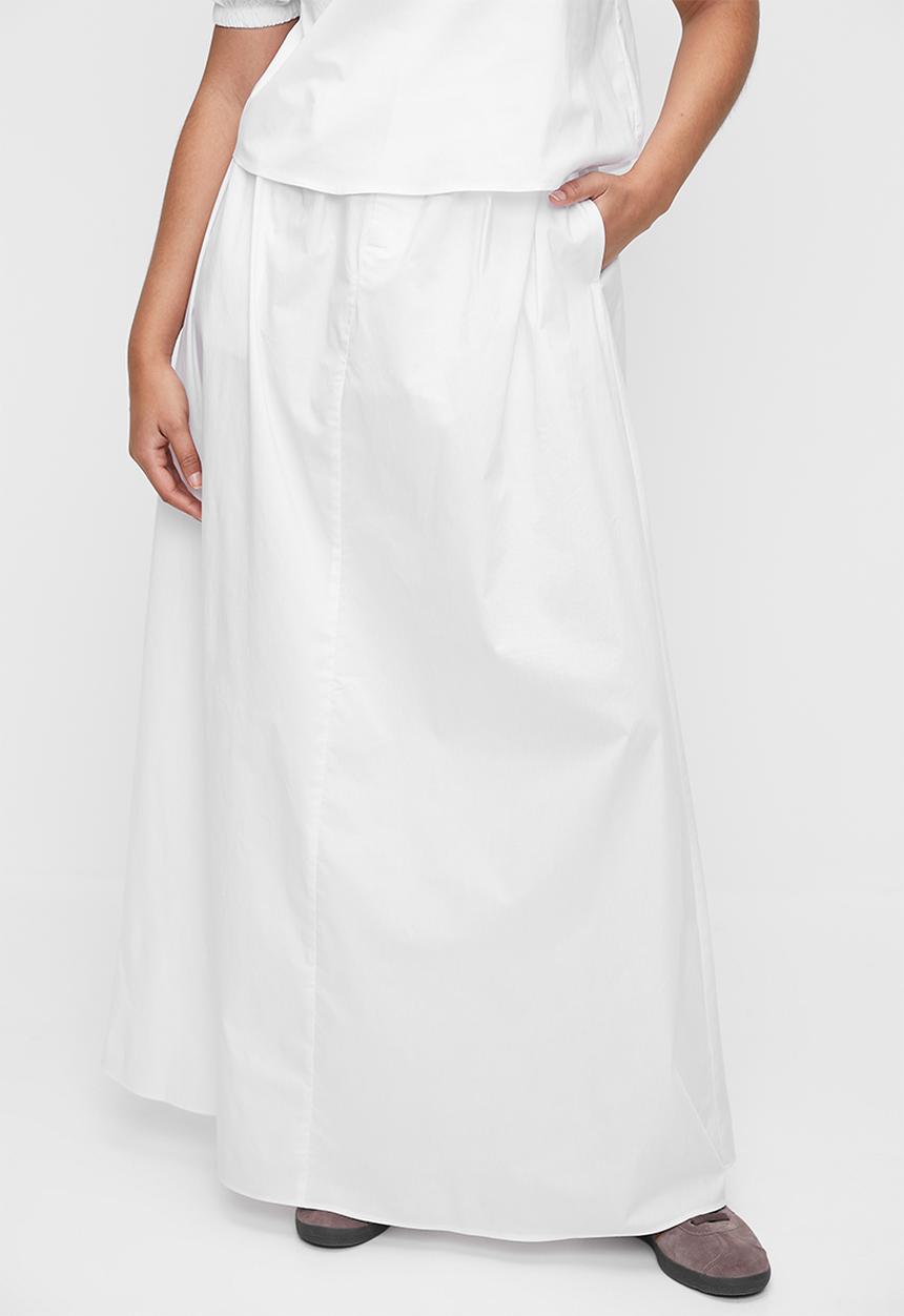 Superbalist - Co-ord poplin maxi skirt - white