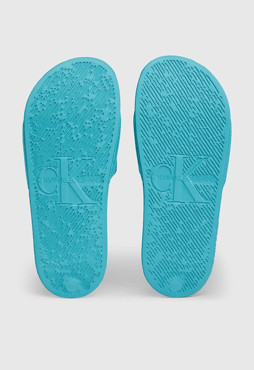 Calvin Klein - Slide monogram - blue atoll/bright white