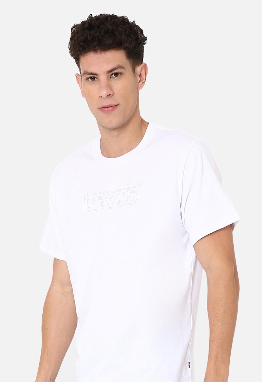 Levi’s® - Short sleeve  relaxed fit tee corded headline - white