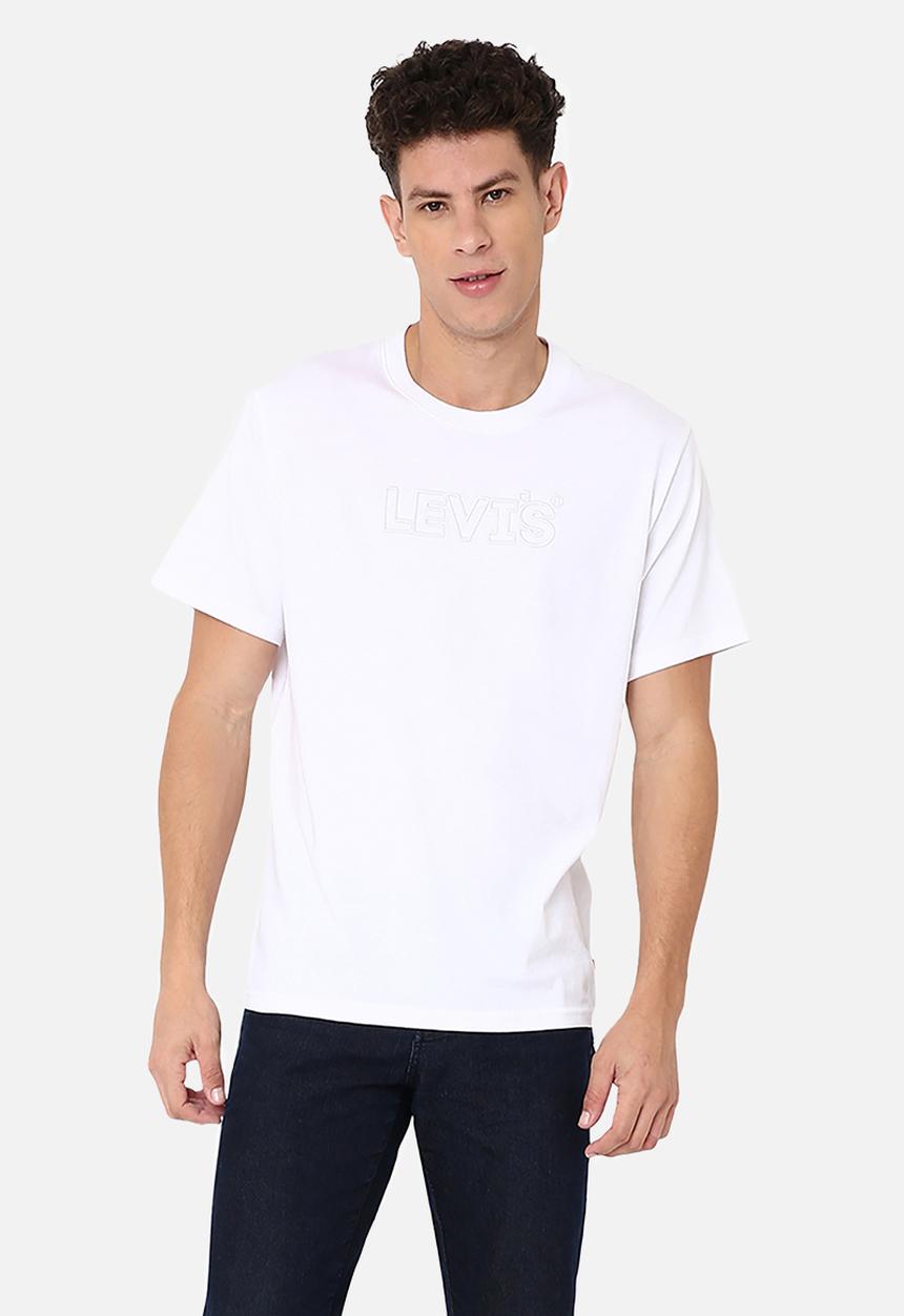 Levi’s® - Short sleeve  relaxed fit tee corded headline - white