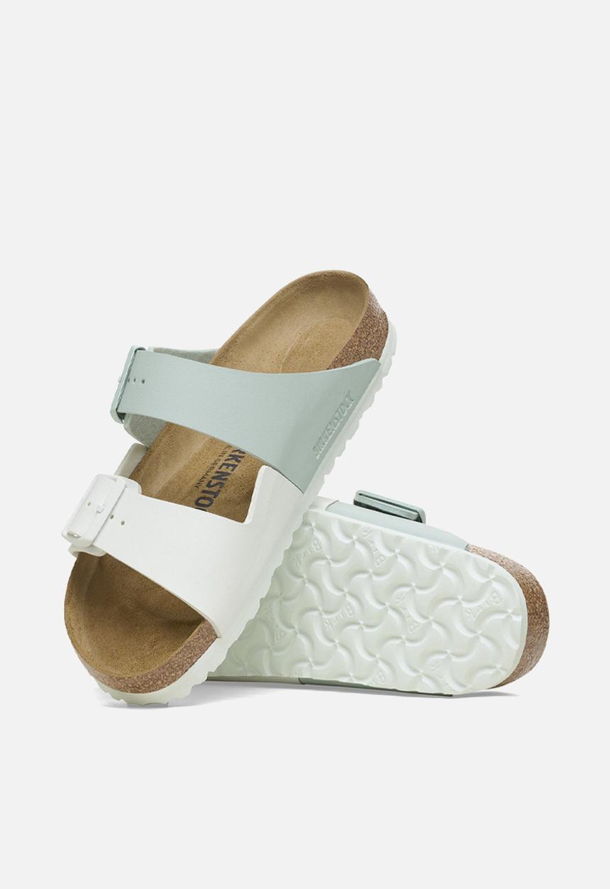 Birkenstock - Arizona split narrow - white & surf green