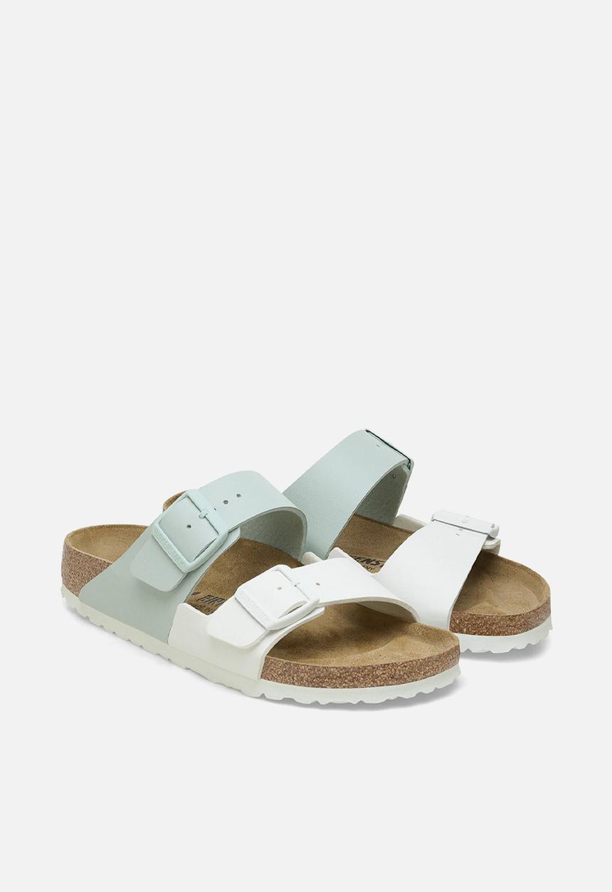 Birkenstock - Arizona split narrow - white & surf green
