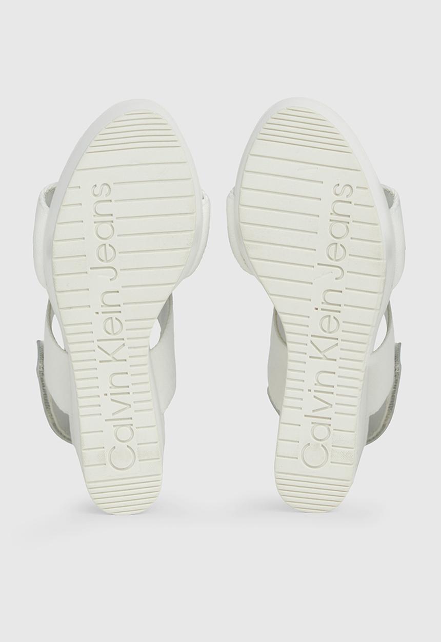 Calvin Klein - Wedge webbing sandal - bright white