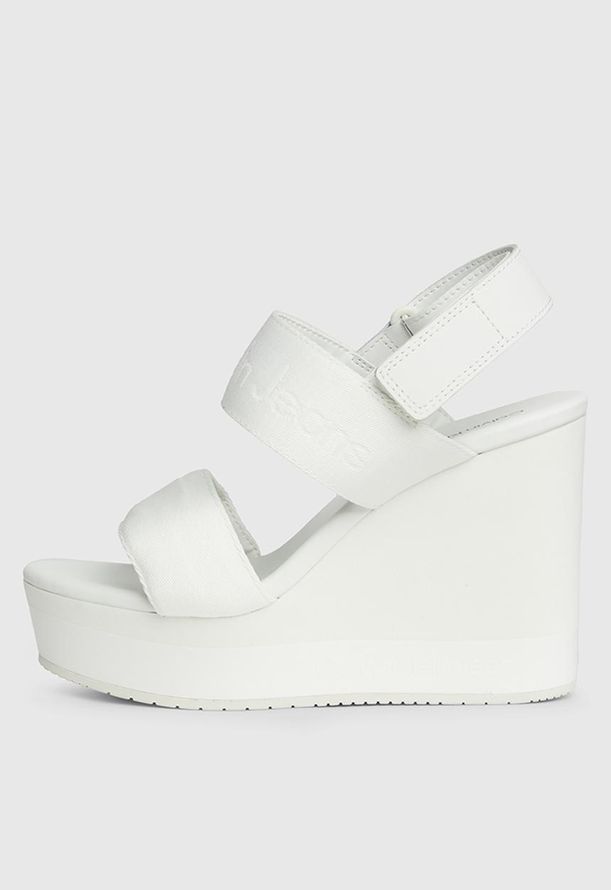 Calvin Klein - Wedge webbing sandal - bright white