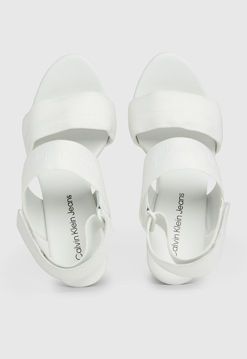Calvin Klein - Wedge webbing sandal - bright white