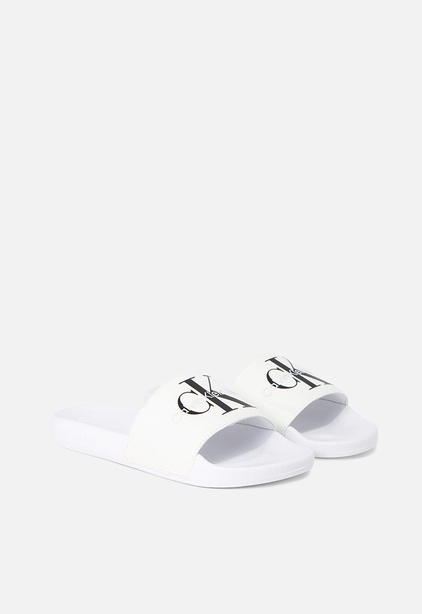 Calvin Klein - Slide monogram - bright white/black