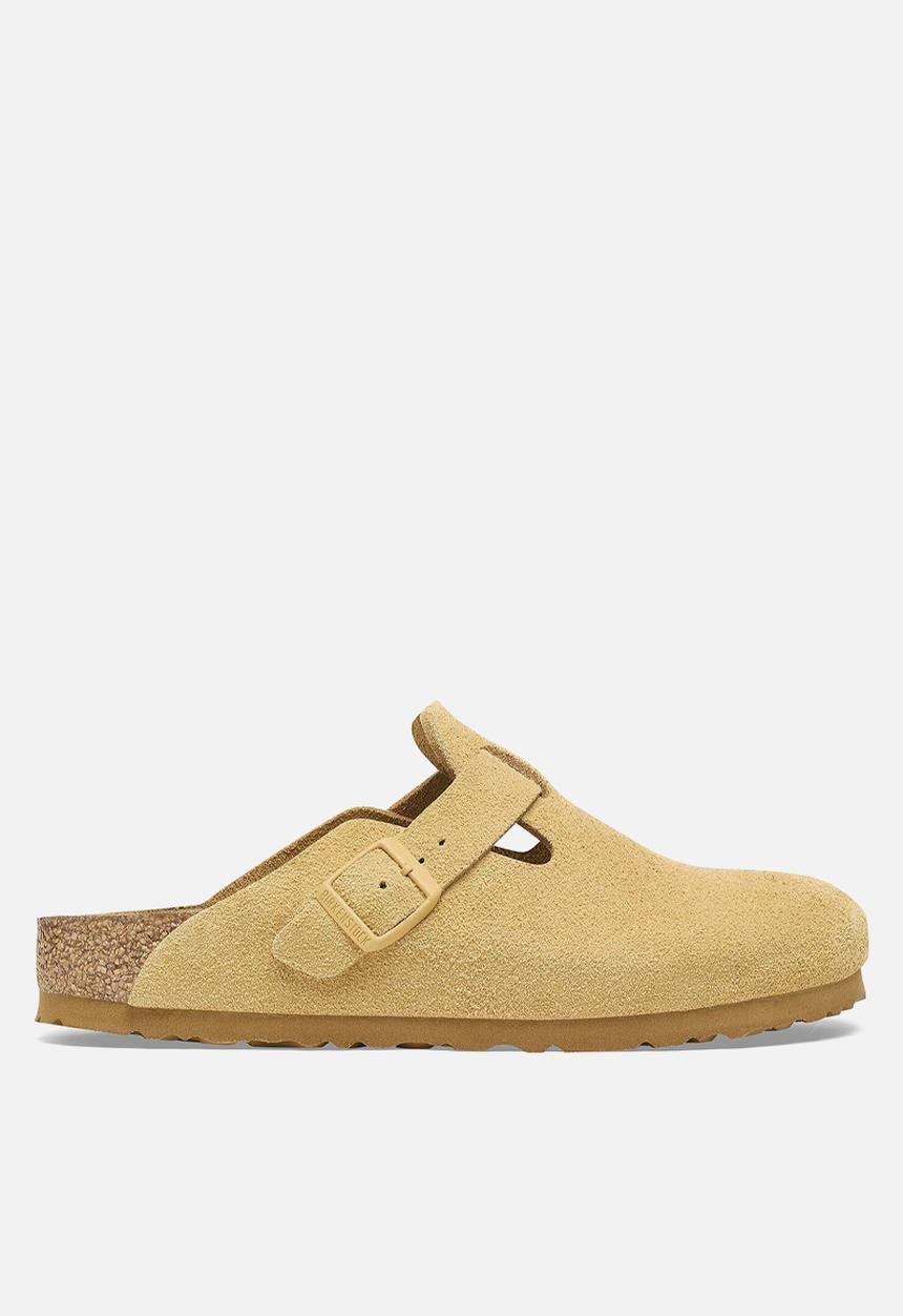 Birkenstock - Boston suede leather narrow - latte cream