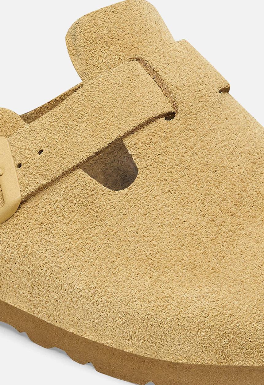 Birkenstock - Boston suede leather narrow - latte cream
