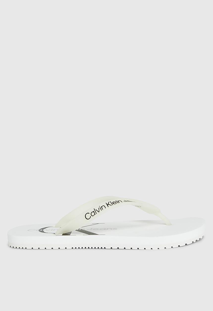 Calvin Klein - Beach monologo flip flop - white