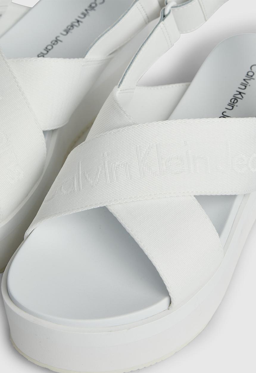 Calvin Klein - Flatform sling sandal - bright white