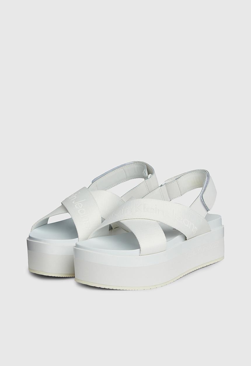 Calvin Klein - Flatform sling sandal - bright white