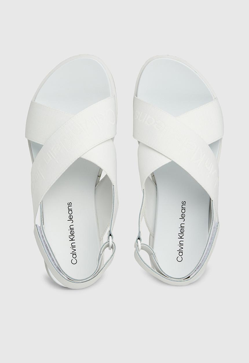 Calvin Klein - Flatform sling sandal - bright white