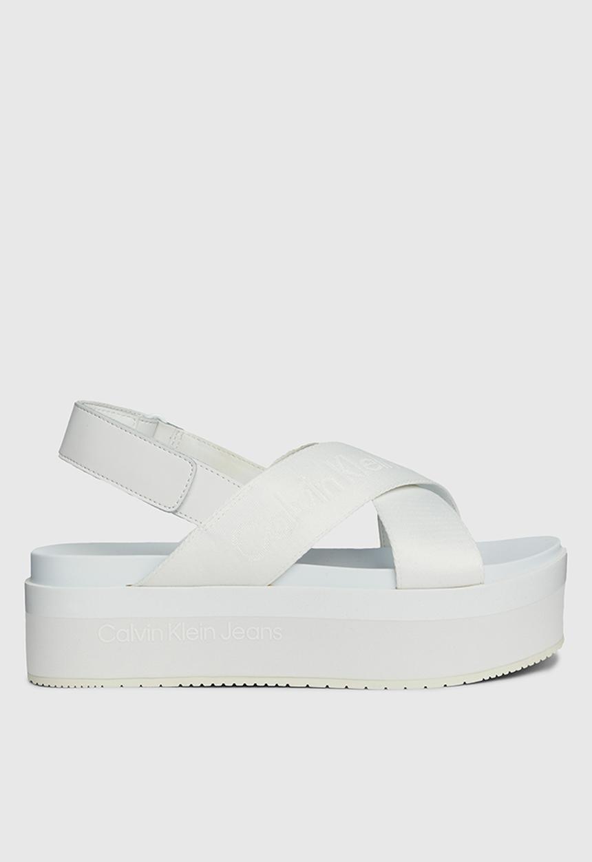 Calvin Klein - Flatform sling sandal - bright white