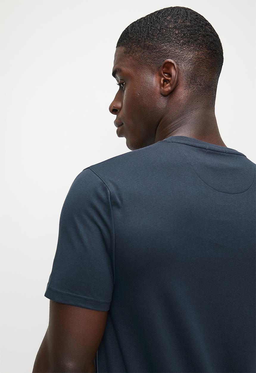 POLO - Steve   Logo Printed Short Sleeve Tee - Navy