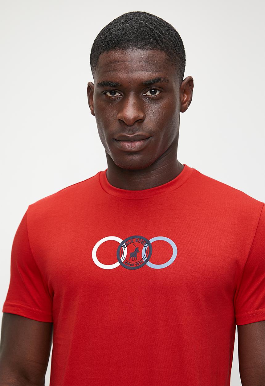 POLO - Fezile Sport Logo Short Sleeve Tee - Red