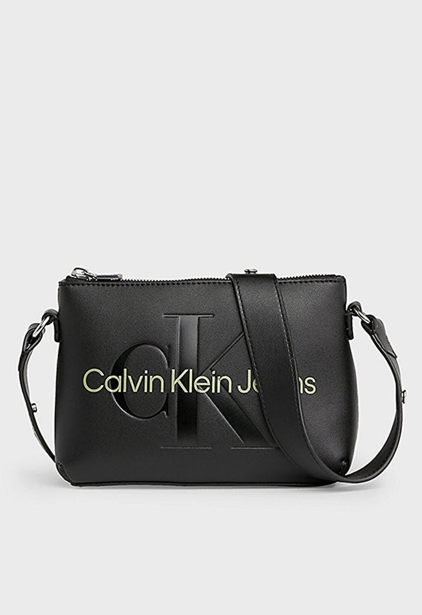 Calvin Klein - Sculpted camera pouch21 mono- black/sharp green