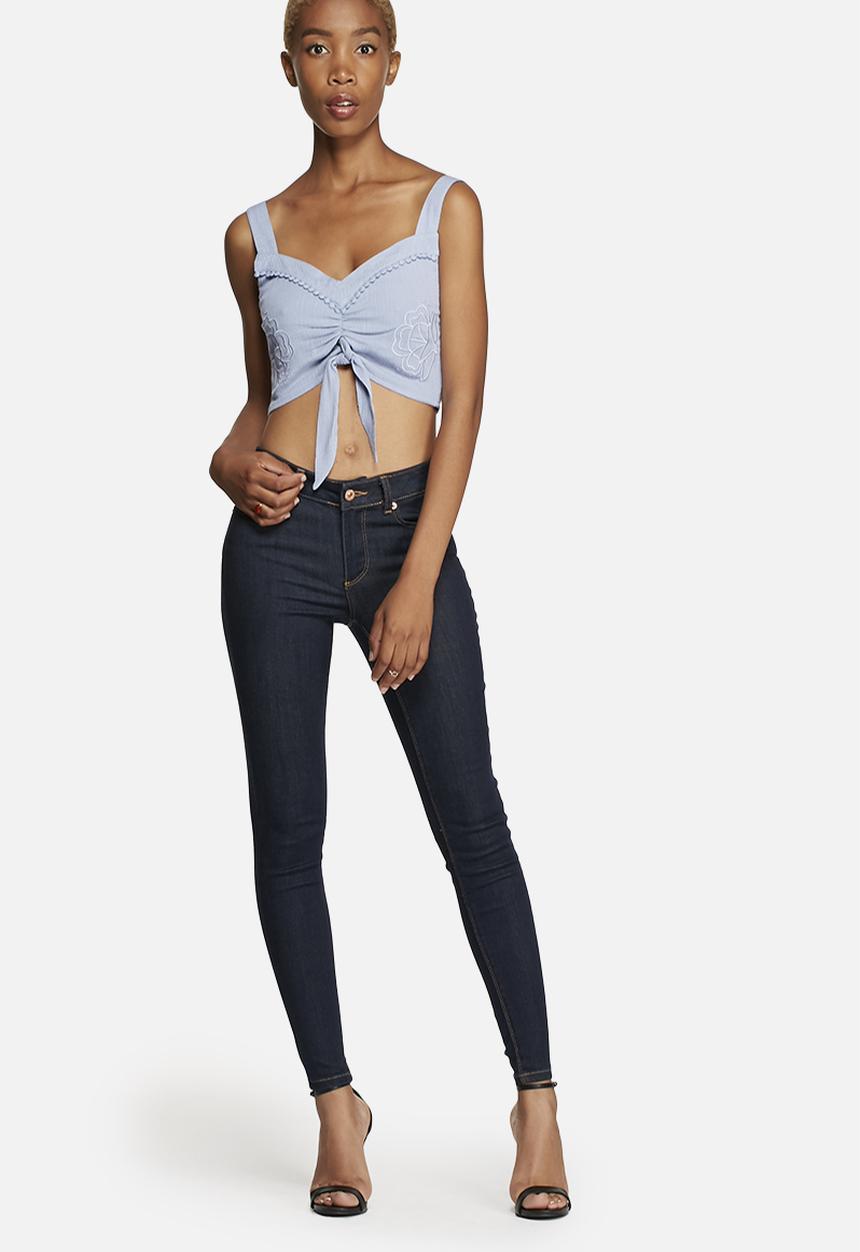 MINKPINK - Sweet Pea Tie Front Crop Top