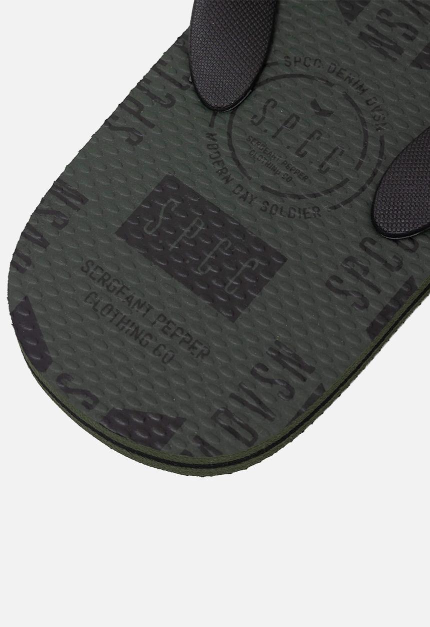 S.P.C.C - Fisk Flip Flops - Dark Fatigue