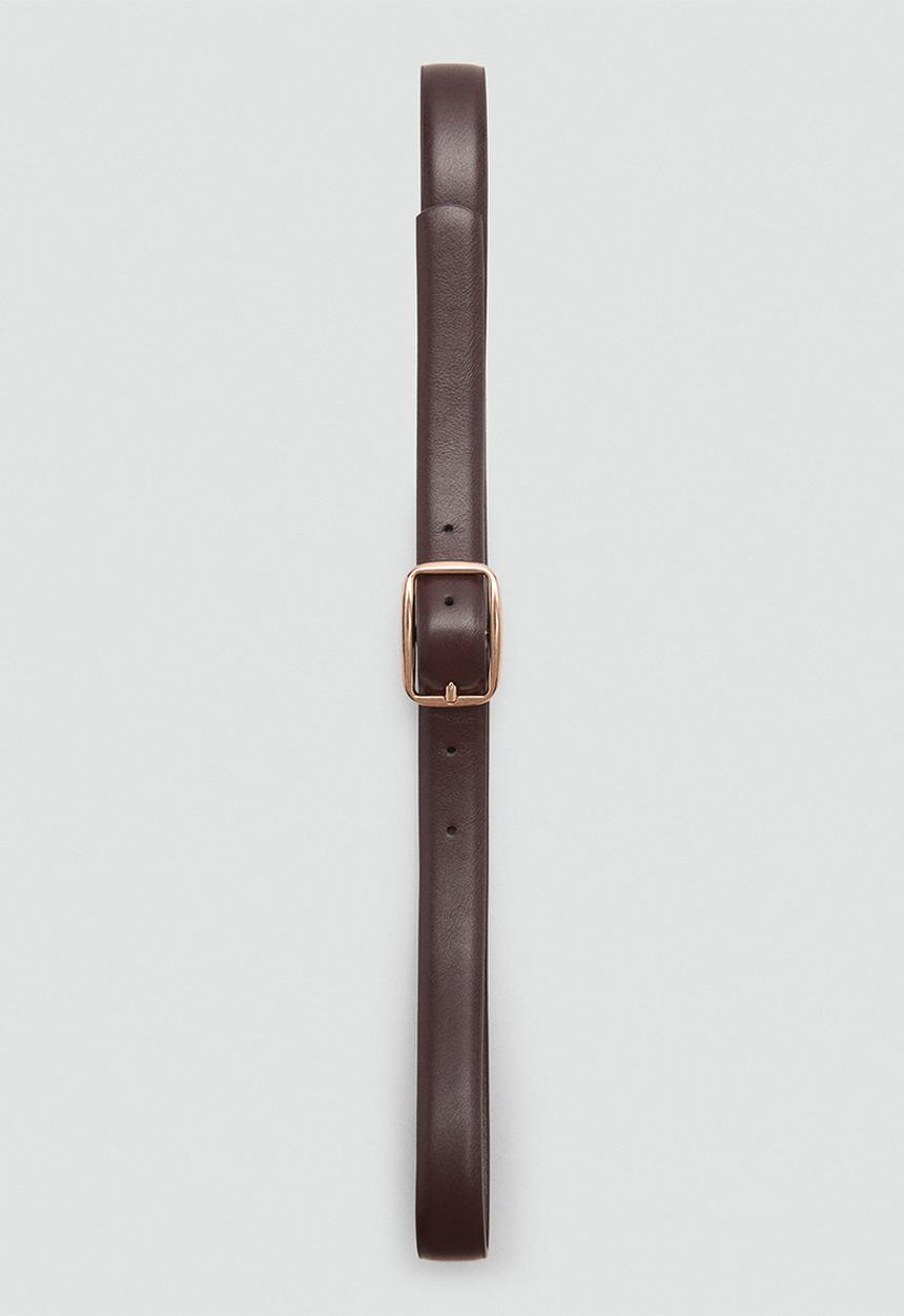 MANGO - Belt massi - brown
