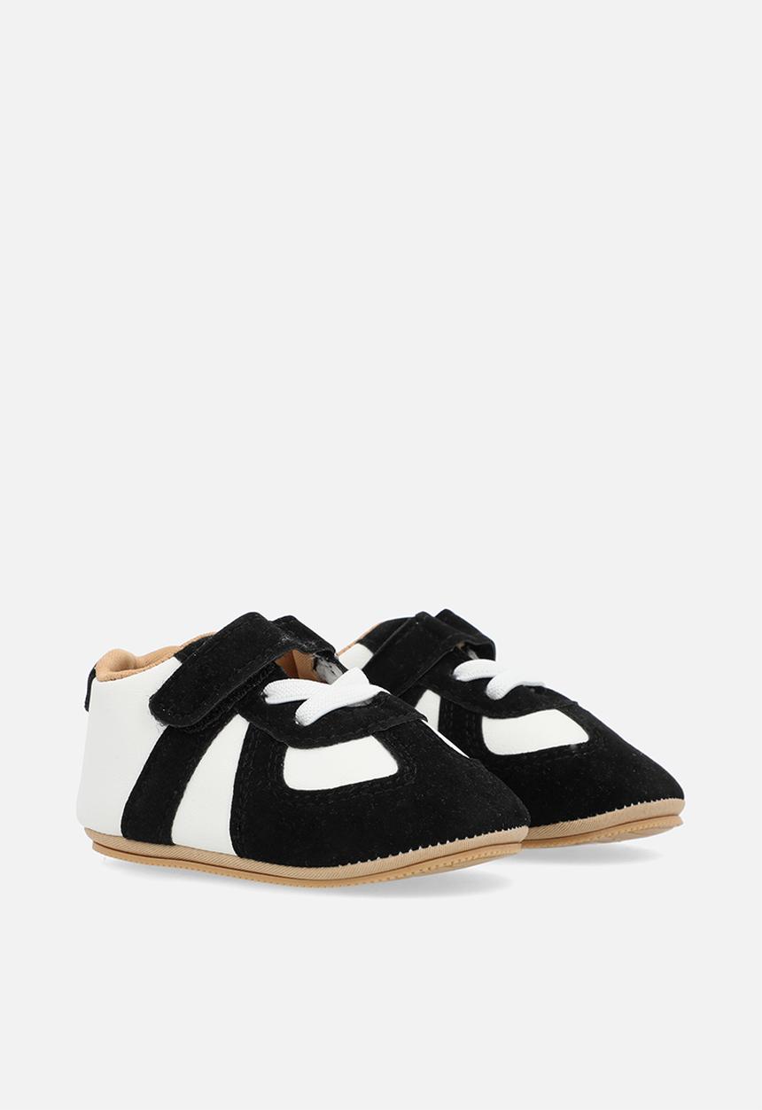 Pop Candy - Lace velcro sneakers - black & white
