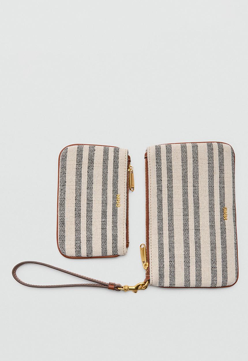 MANGO - Purse stripes - medium brown