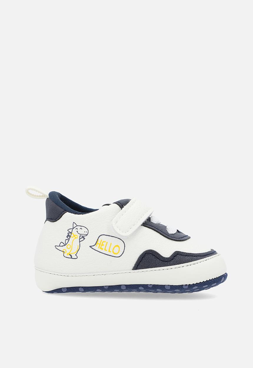 Pop Candy - Hi top velcro lace up sneakers - black & white