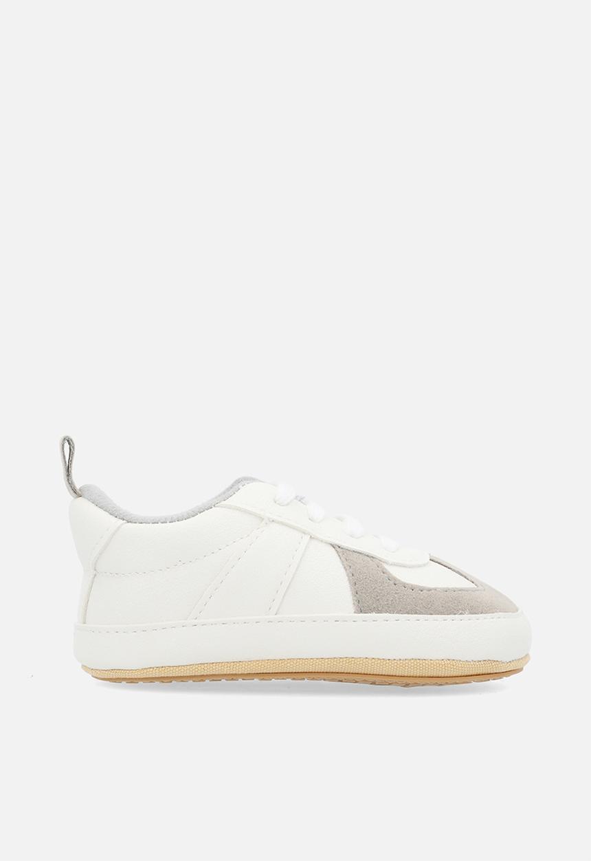 Pop Candy - Lace up sneakers - grey & white