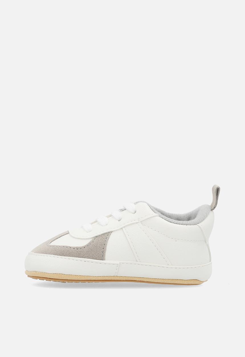 Pop Candy - Lace up sneakers - grey & white